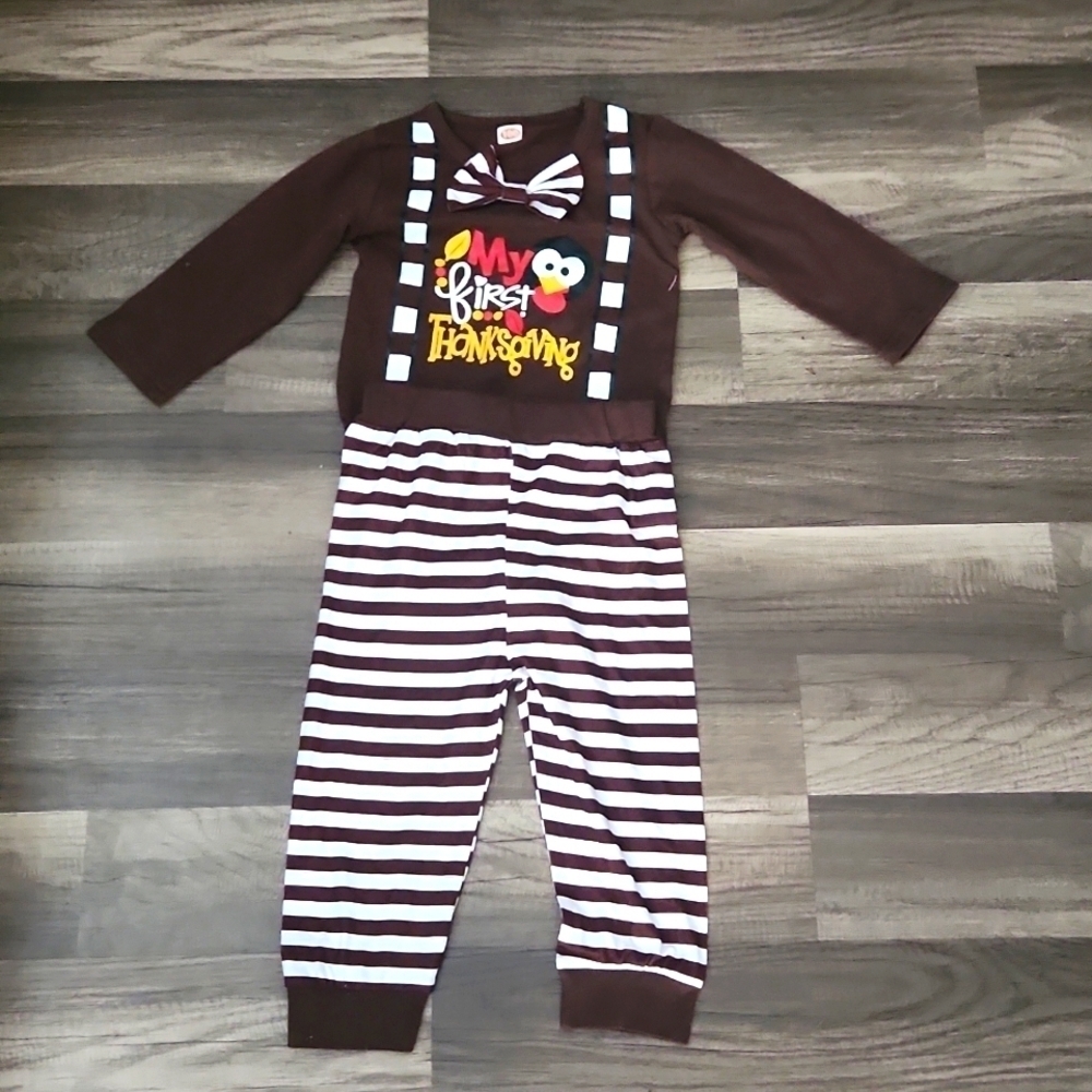 Autumn Clothing Infant Thanksgiving Day Matching Set Unisex Size 18-24mo